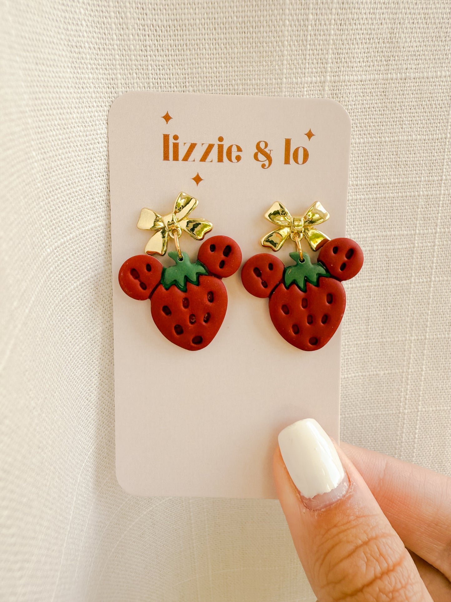 Strawberry Mouse Dangles