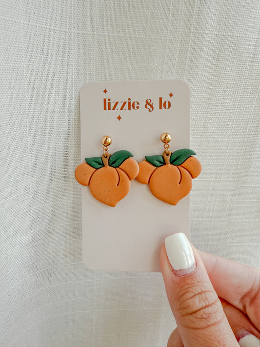 Peach Mouse Dangles
