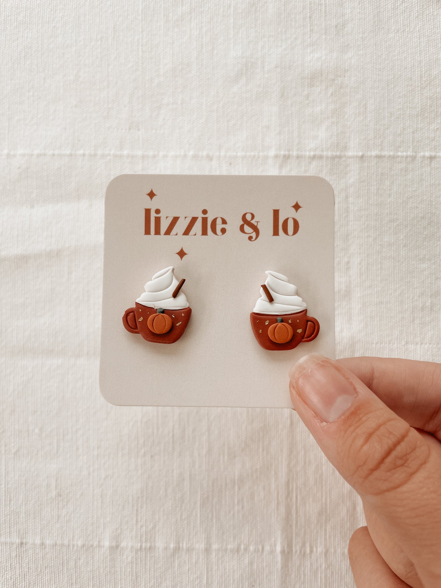 Pumpkin Spice Latte Studs