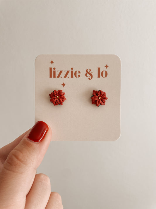 Poinsettia Studs