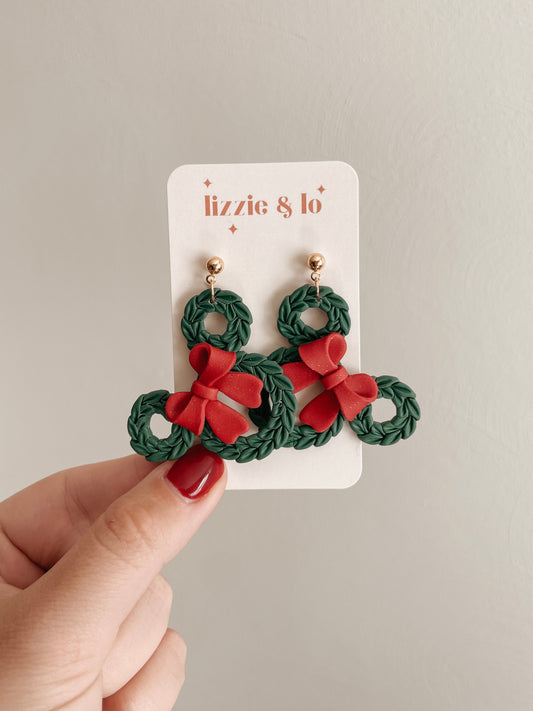 Mouse Wreath Dangles