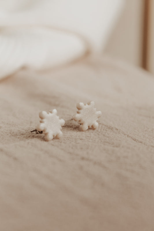 Pearl Snowflake Studs