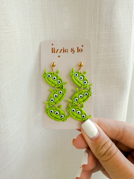 Green Alien Dangles